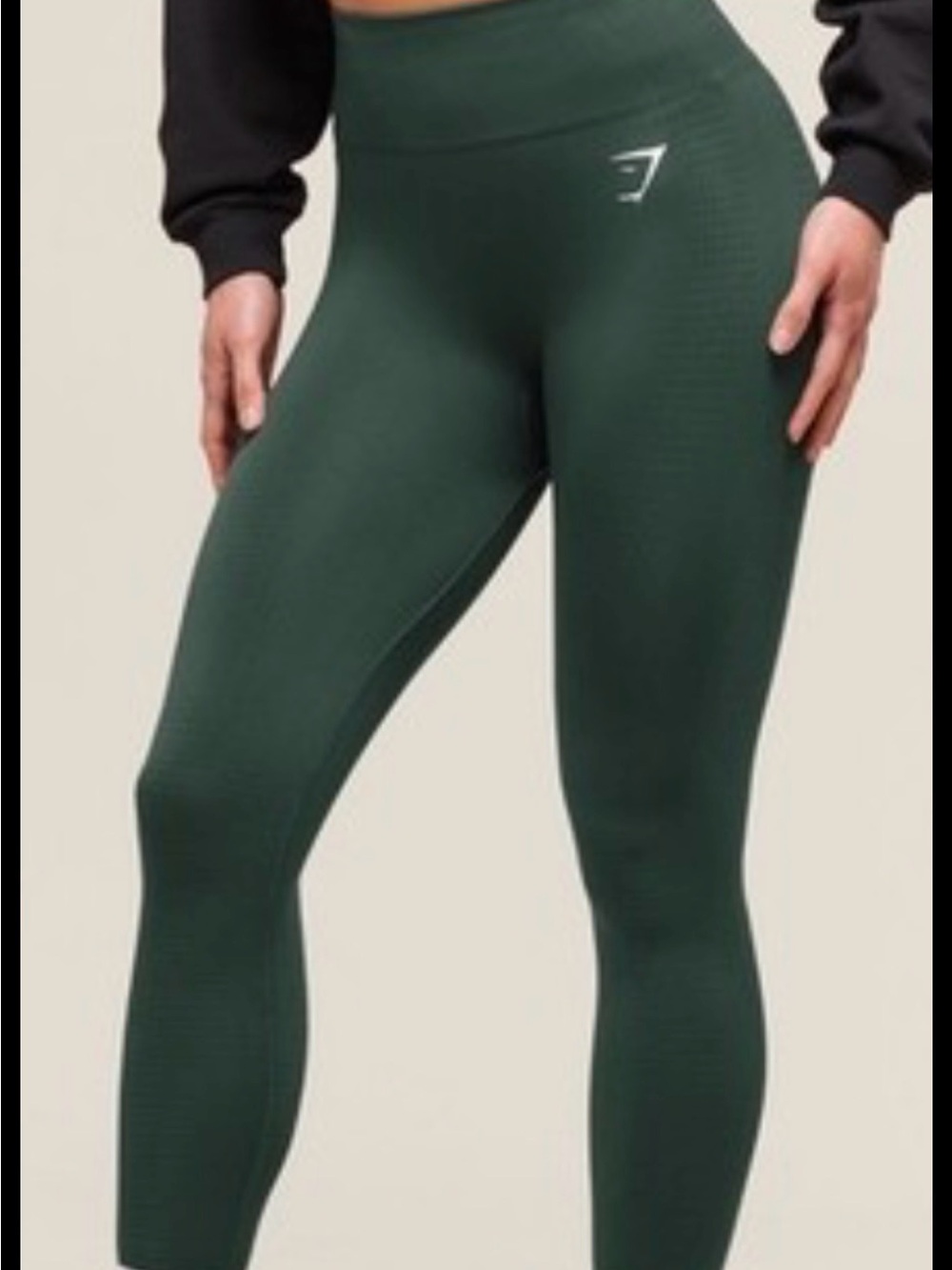 Gymshark Deep Forest Green Seamless High-Waist Leggings Small